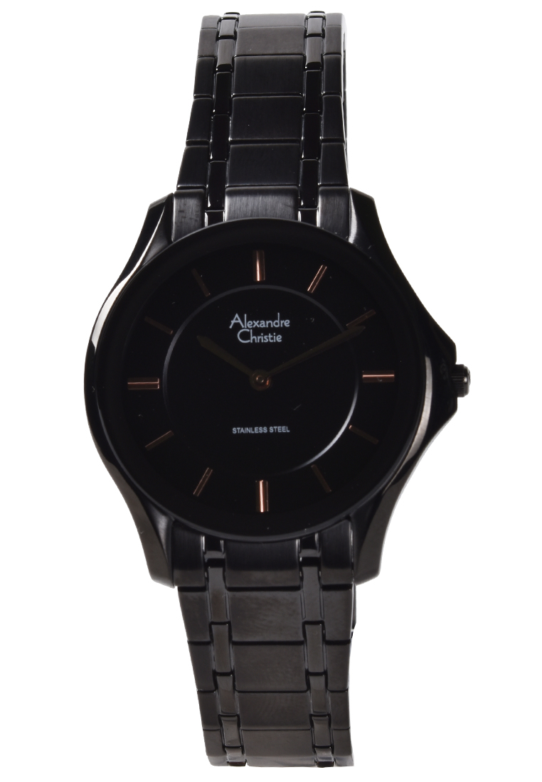 Alexandre Christie - Jam Tangan Wanita - Black - Stainless Steel Bracelet - 8505LHBIPBARG
