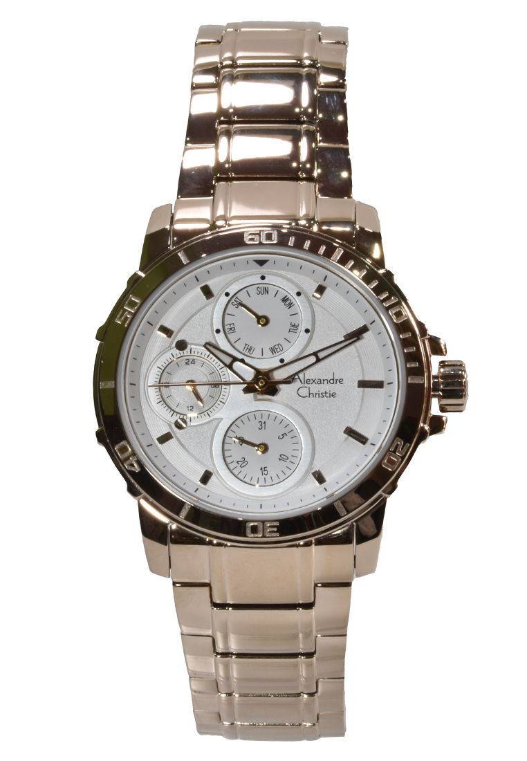 Alexandre Christie - Jam Tangan Wanita - Rosegold - Stainless Steel Bracelet - 6473-A