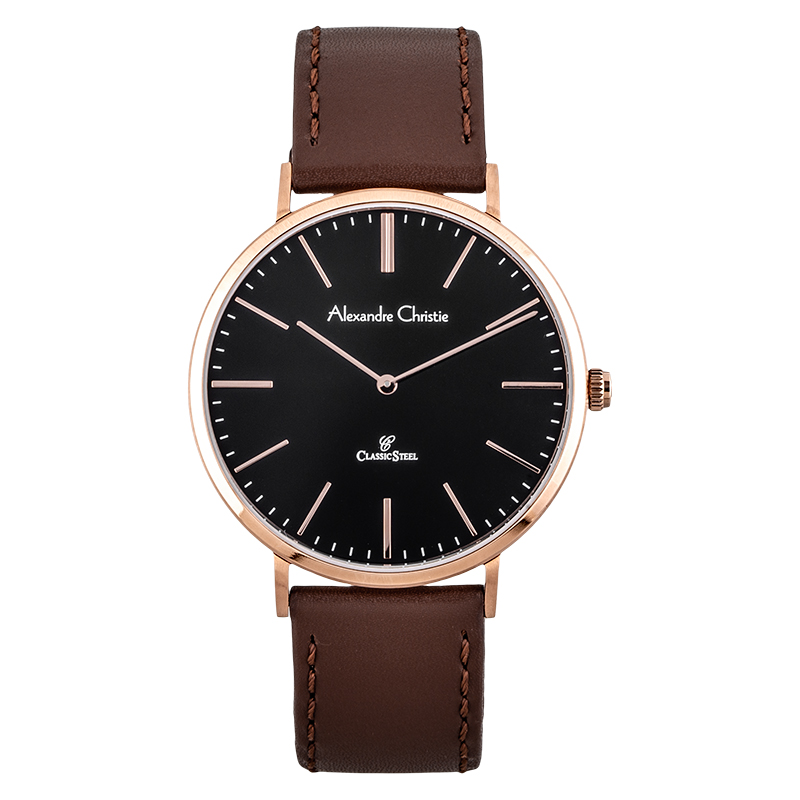 Alexandre Christie Jam Tangan Pria Alexandre Christie Classic Steel  AC 8490 MH LRGBA Man Black Dial