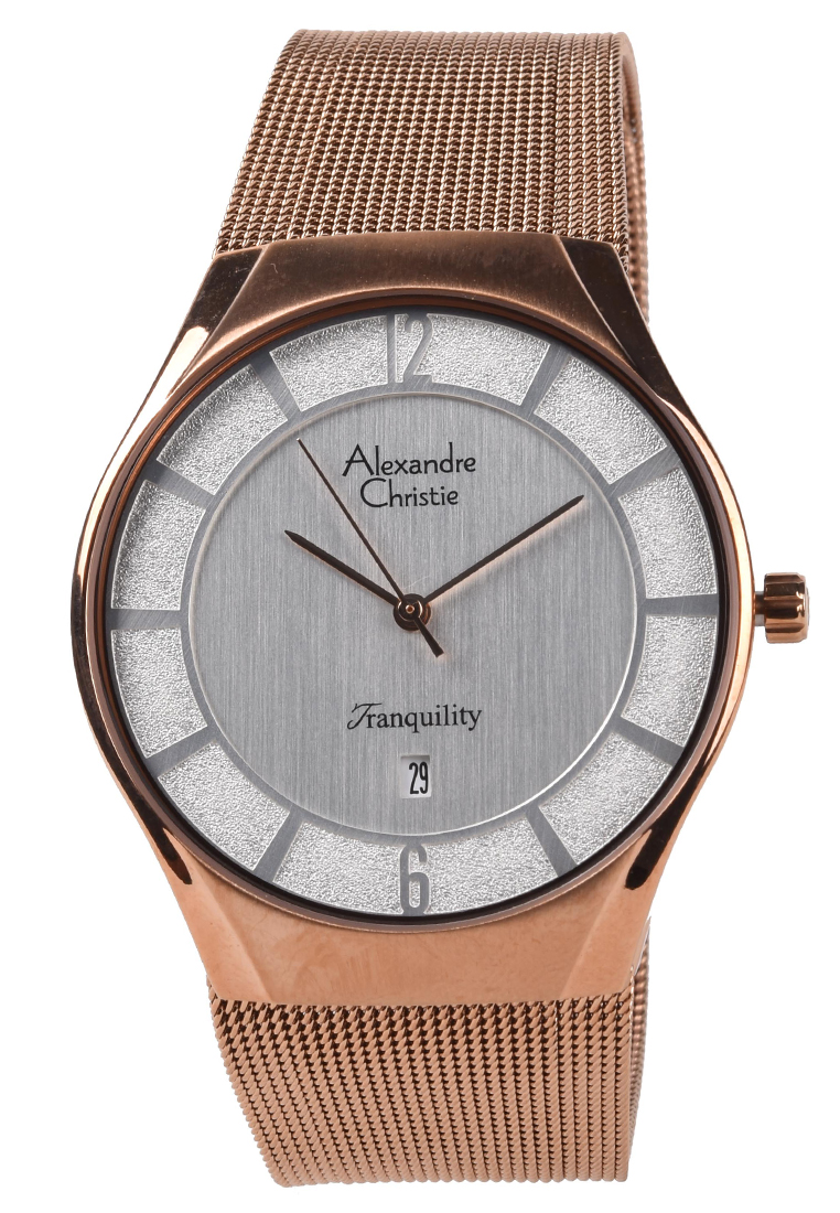 Alexandre Christie - Jam Tangan Pria - Rosegold - Stainless Steel Bracelet - 8331MDBRGSL