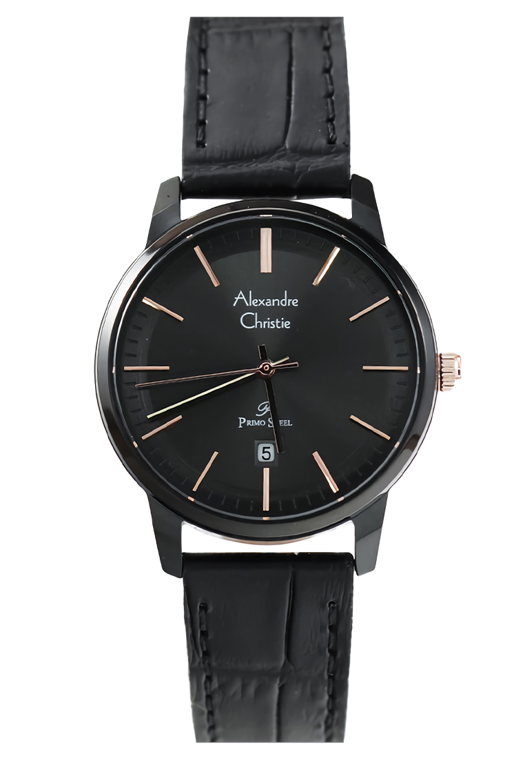 Alexandre Christie - Jam Tangan Wanita - Black - Leather Strap - 1030LDLIPBARG