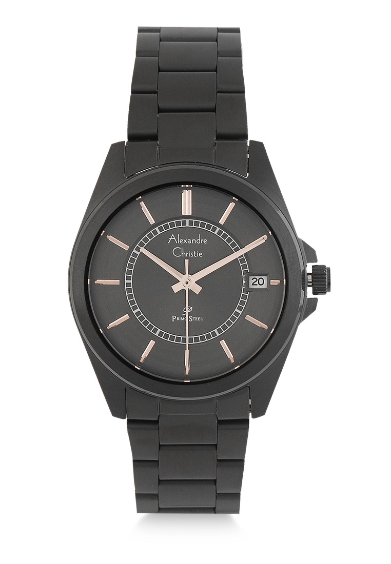 Alexandre Christie Jam Tangan Wanita - Black Rosegold - Stainless Steeln - 1033 LDBIPBARG