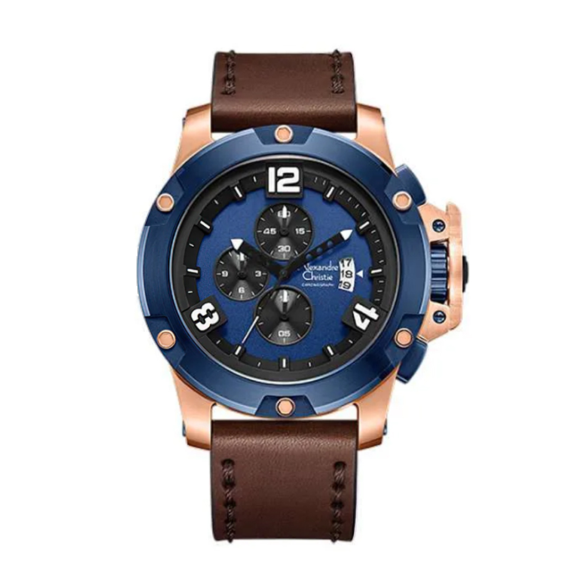 Alexandre Christie AC 6295 Rosegold Blue Brown MCLURBU