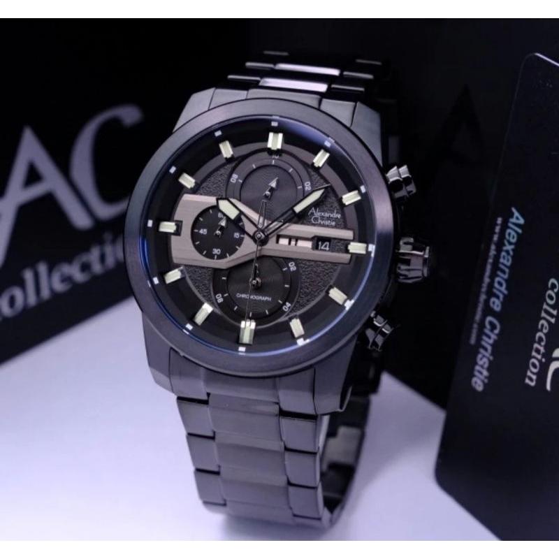 Alexandre Christie 6562 Rantai Full Black Cowok