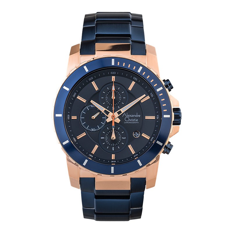 Alexandre Christie AC 6141 MC BURBU Jam Tangan Chronograph Stainless Steel
