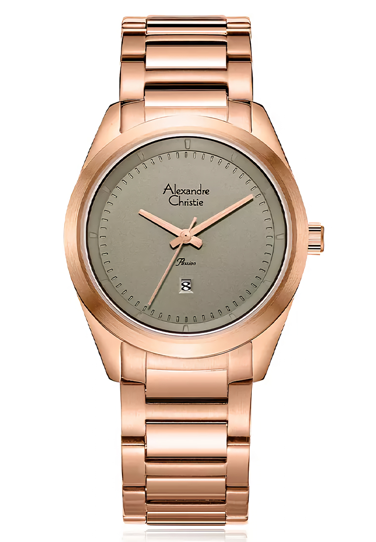 Alexandre Christie - Jam Tangan Wanita - Rosegold - Stainless Steel Bracelet - 2952 LDBRGGR