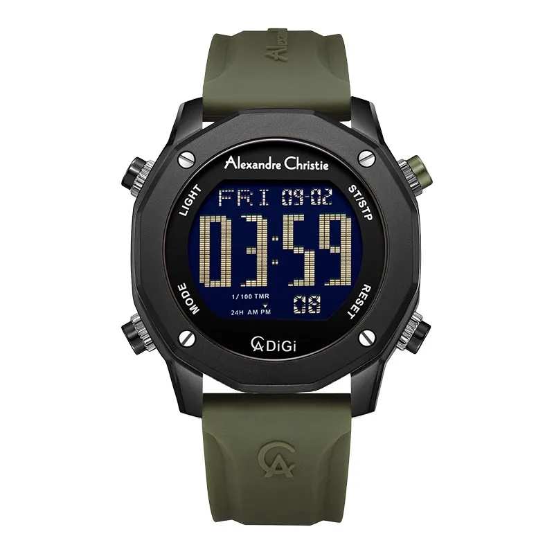 Alexandre Christie Jam Tangan Pria Alexandre Christie Digital AC 9377 MH RIPBAGN Men Rubber Strap