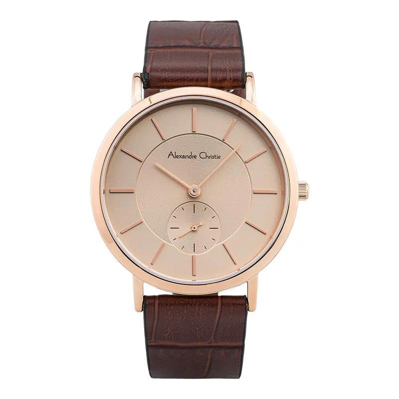 Alexandre Christie Jam Tangan Wanita Alexandre Christie AC 8575 LS LRGRG Leather Strap