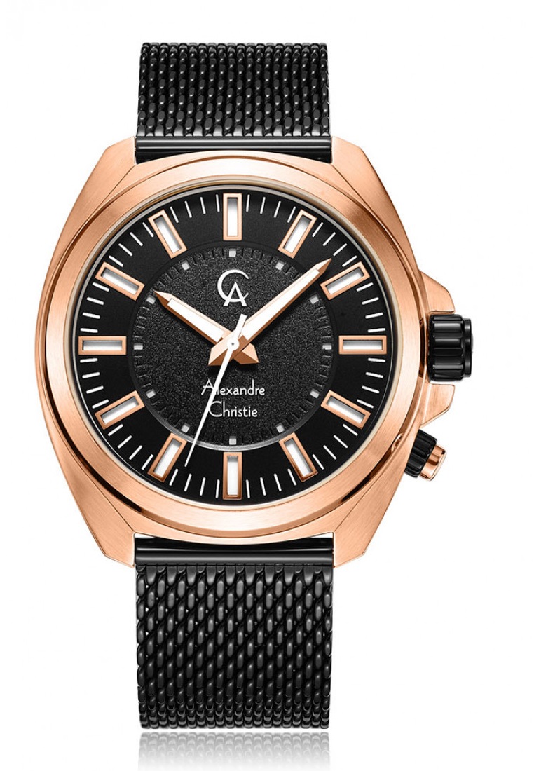 Alexandre Christie Men AC 8631MHBBRBA- Stainless steel