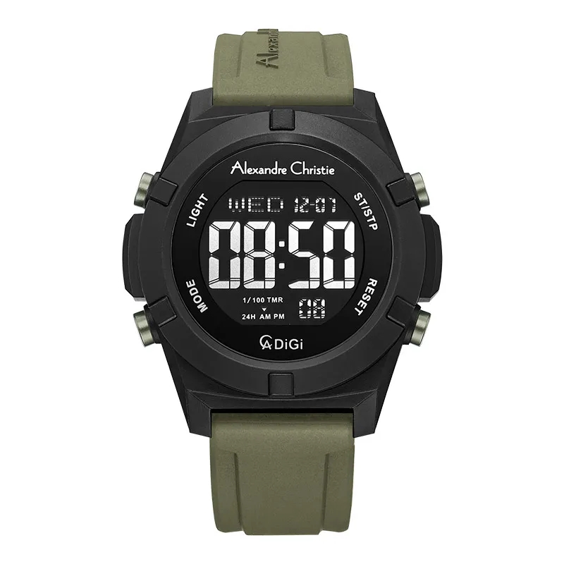 Alexandre Christie Jam Tangan Pria Alexandre Christie Digital AC 9371 MH RIPBAGN Men Rubber Strap