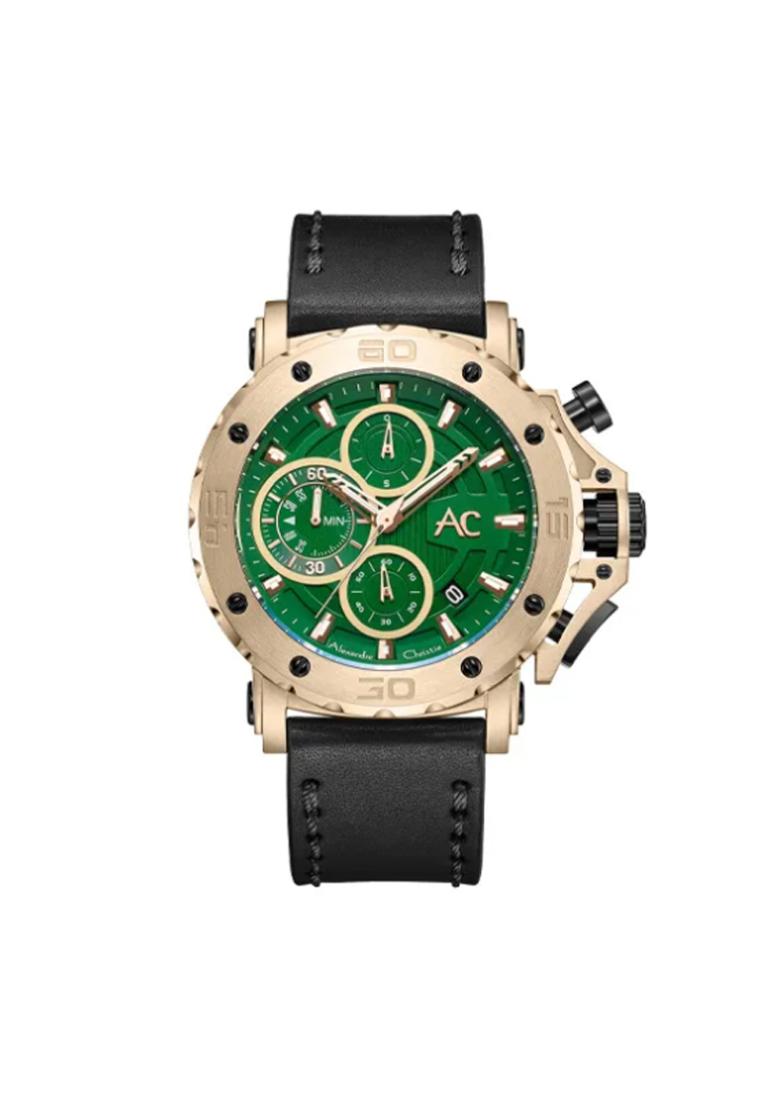 Alexandre Christie AC 9205 Black Green Leather MCLCAGN Collection