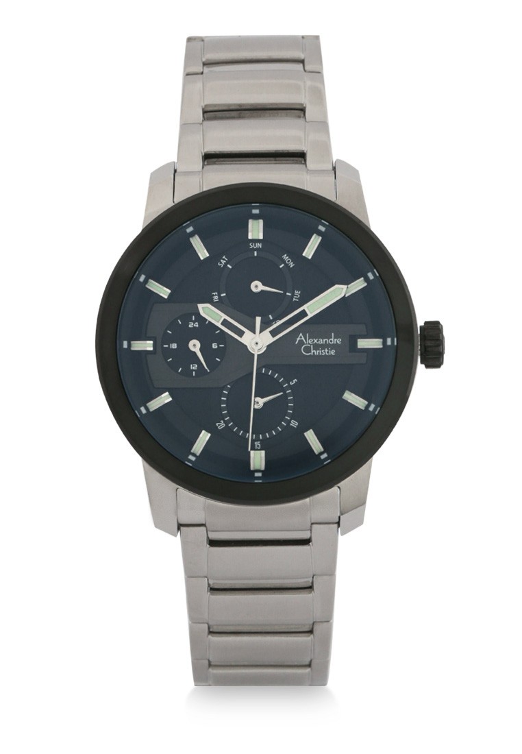 Alexandre Christie Jam Tangan Wanita - Silver Black - Stainless Steel - 6562 BFBTBBA