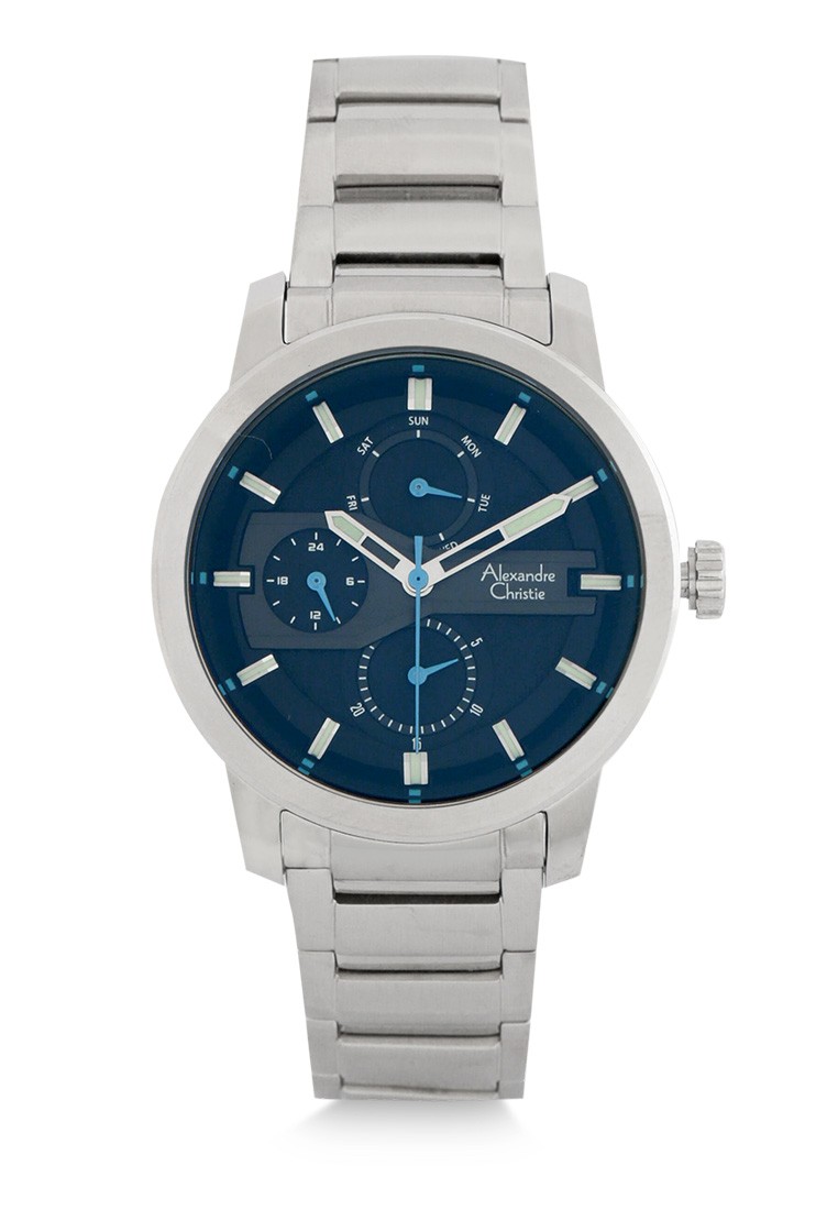 Alexandre Christie Jam Tangan Wanita - Silver Black - Stainless Steel - 6562 BFBSSBABU