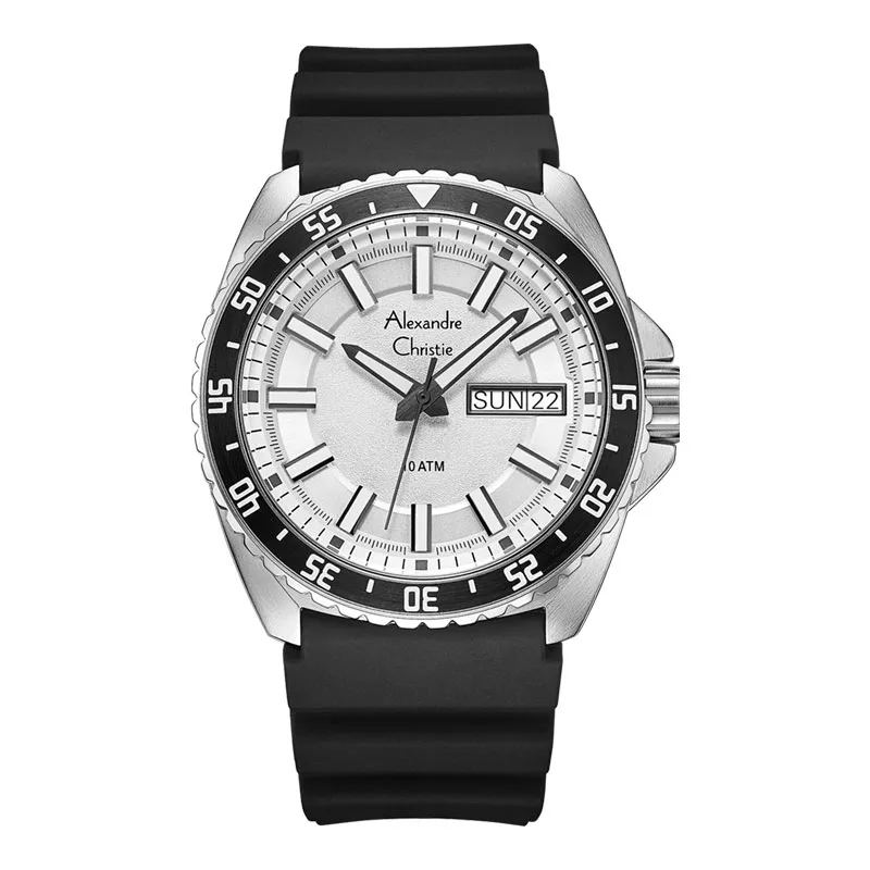 Alexandre Christie Jam Tangan Pria Alexandre Christie AC 6541 ME RTBSL Rubber Strap