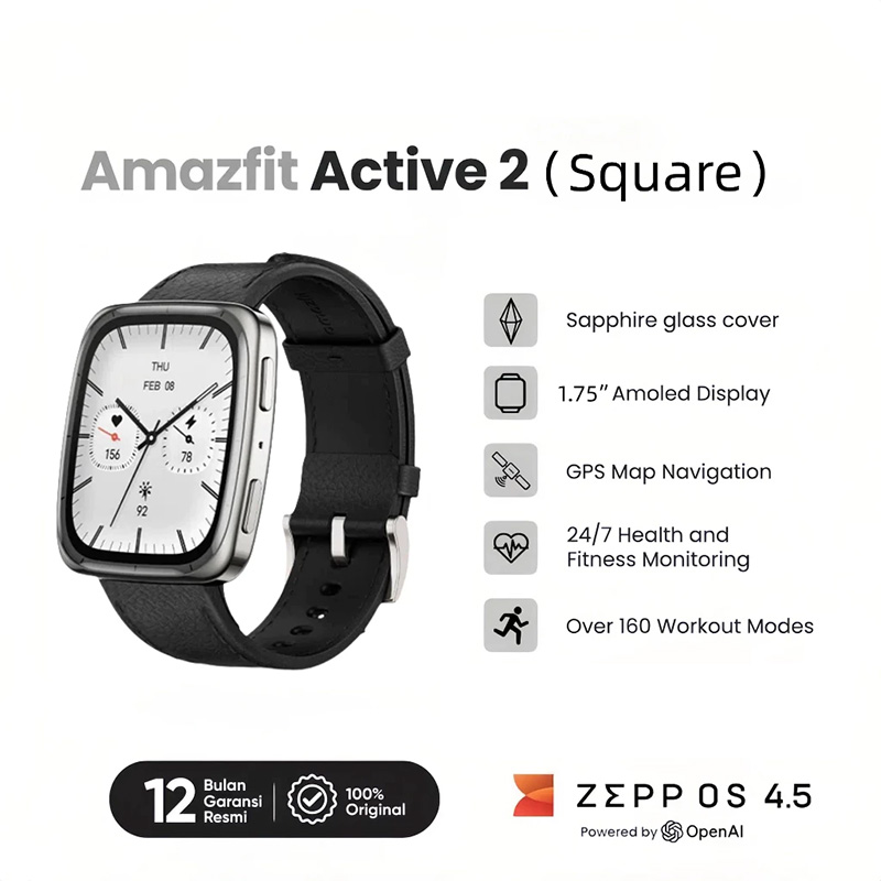 Amazfit Active 2 Square Premium GPS Watch