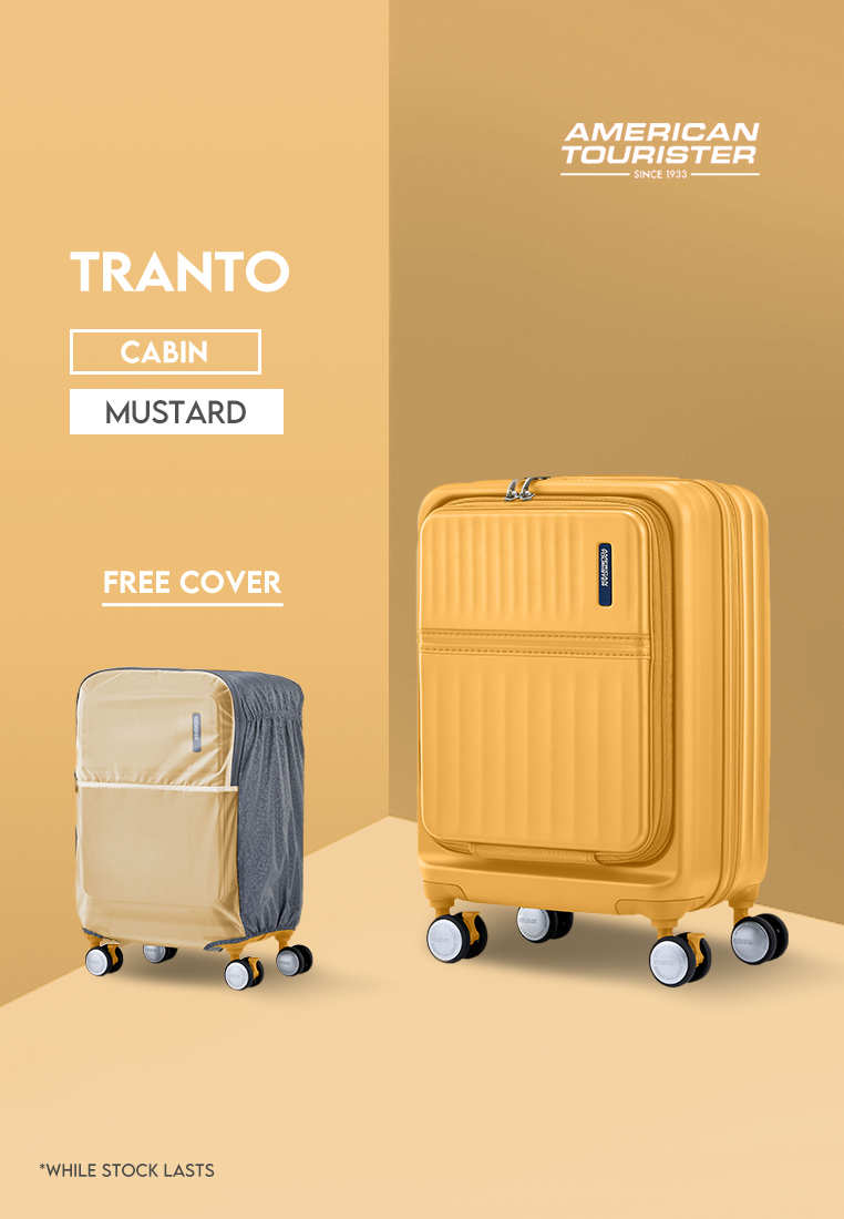 American Tourister Koper Hardcase Tranto Spinner Cabin 19 Inch EXP TSA BO - Mustard