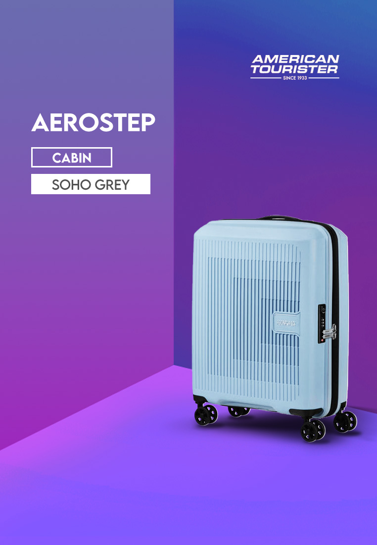 American Tourister Koper Hardcase Aerostep Cabin 20" - Soho Grey