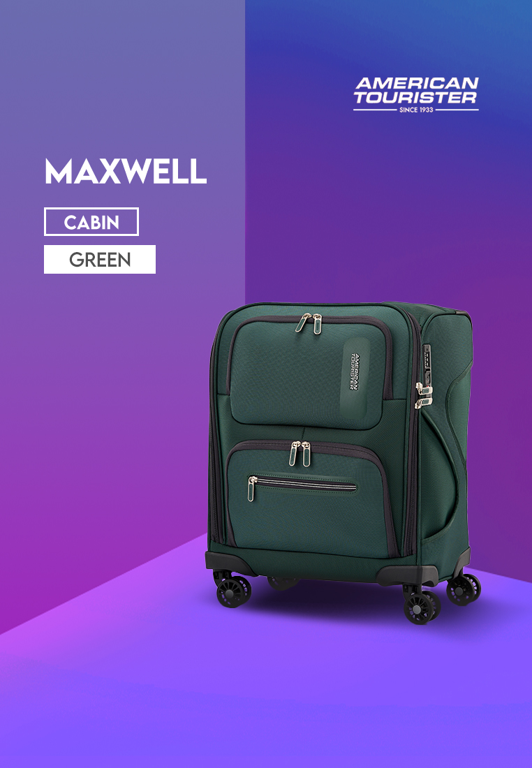 American Tourister Koper Softcase Maxwell Cabin 18 TSA V2 - Green