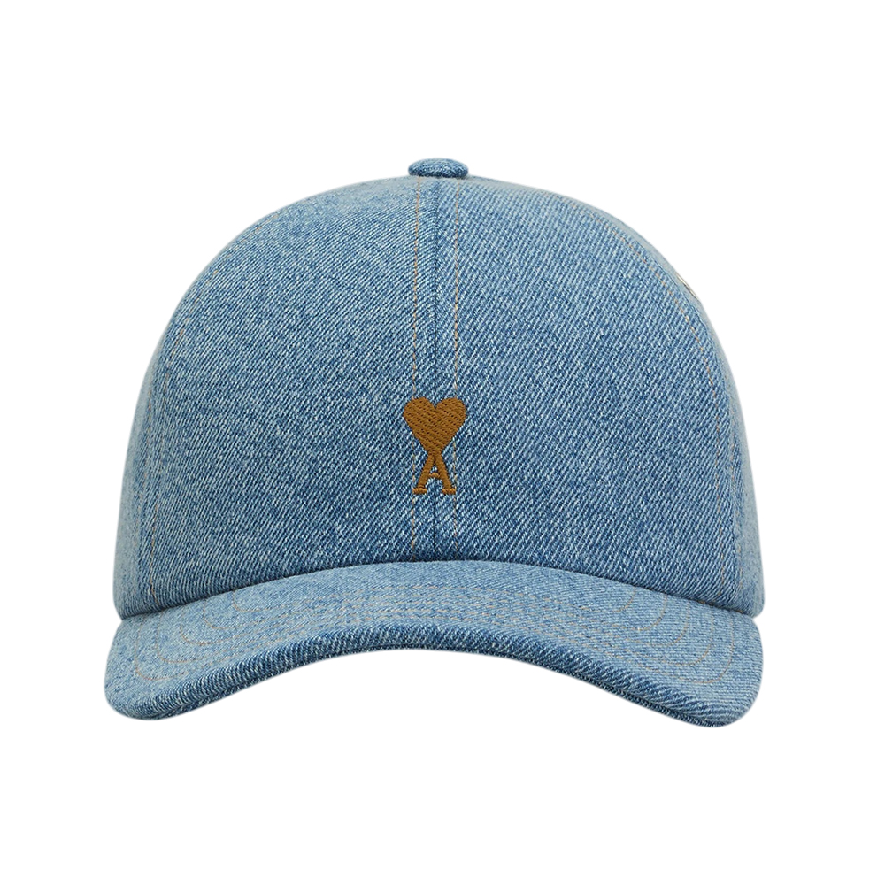 AMI Paris Ami De Coeur Embroidery Cap Denim Blue