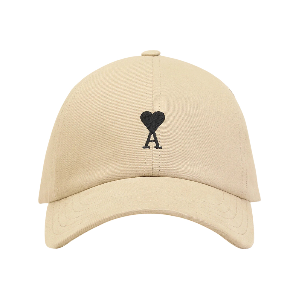 AMI Paris Ami De Coeur Embroidery Cap White Coffee
