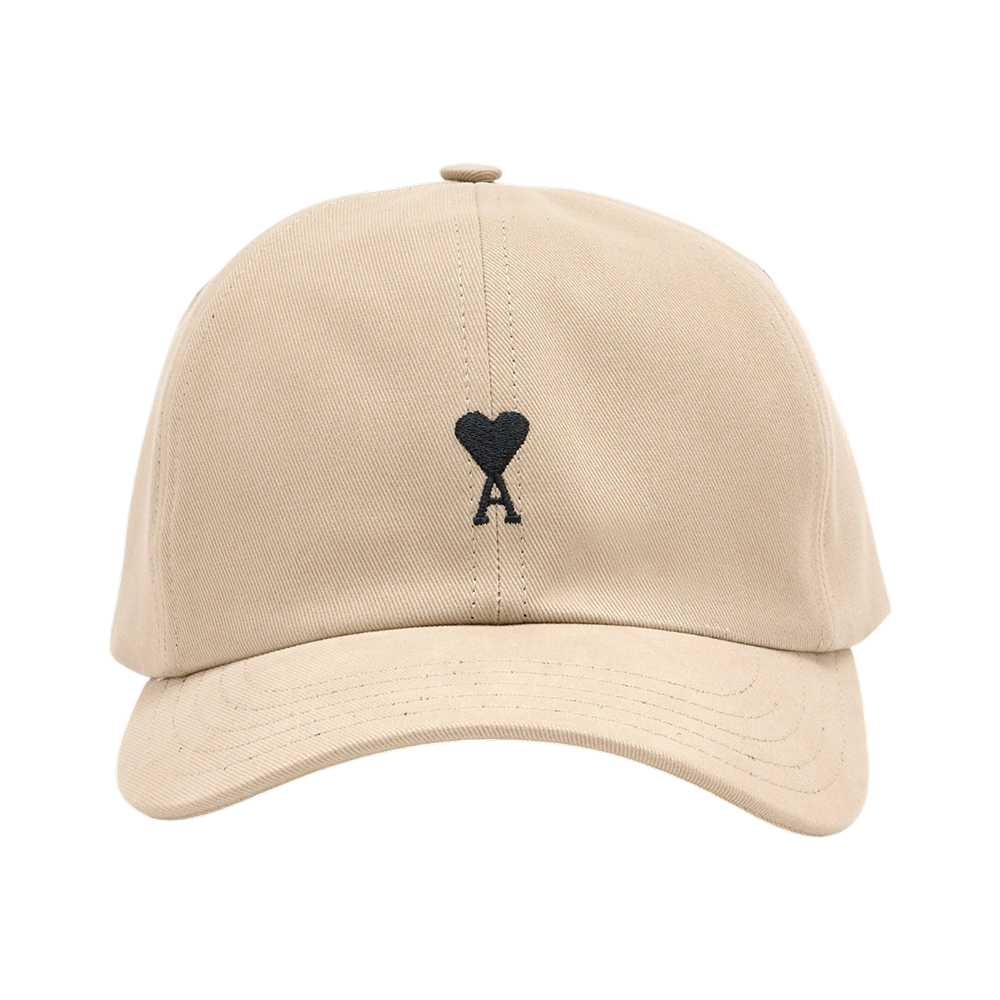AMI Paris Ami De Coeur Embroidery Cap Beige Taupe