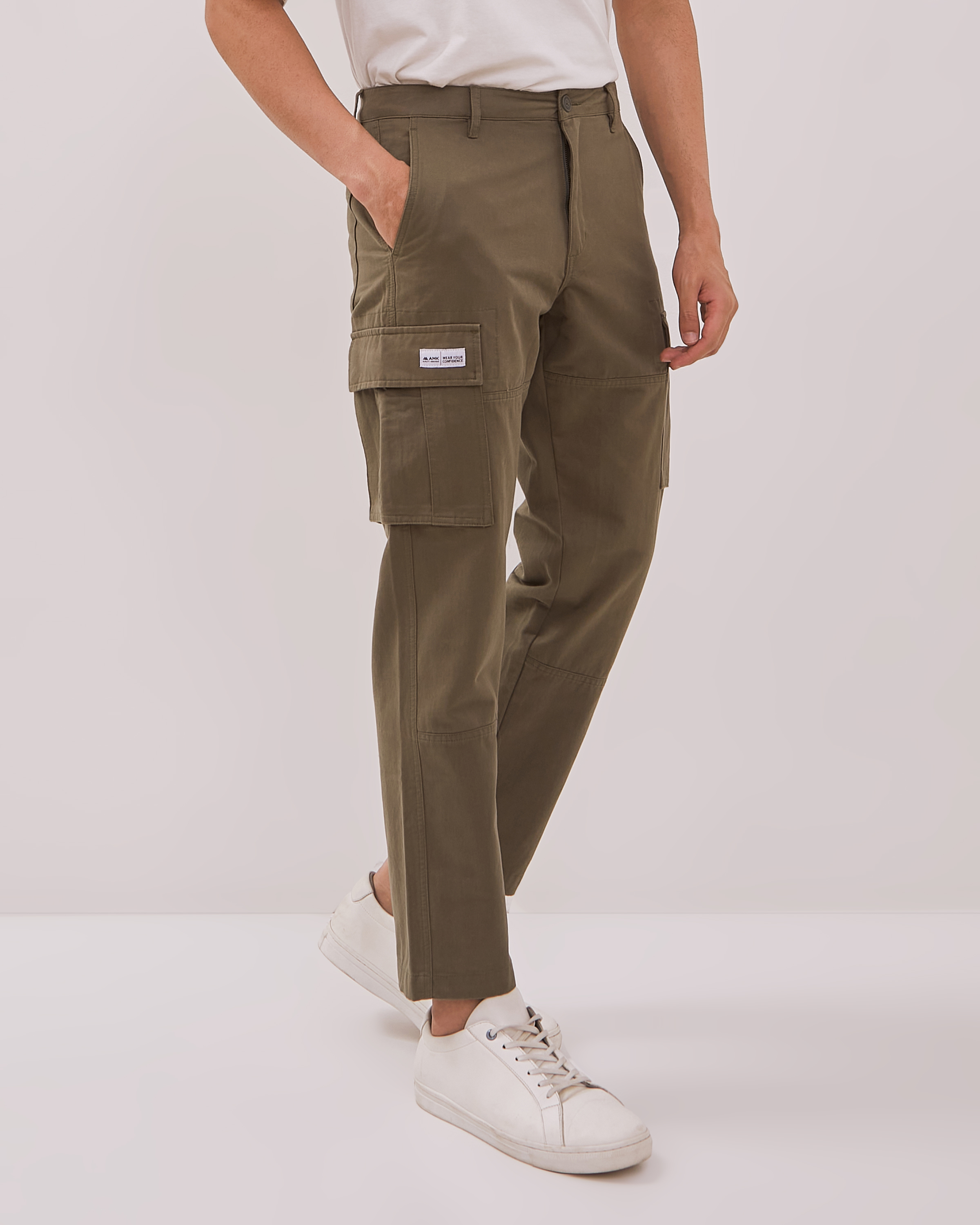 AMK Celana Pria Cargo Panjang PT Harvey Lp Olive