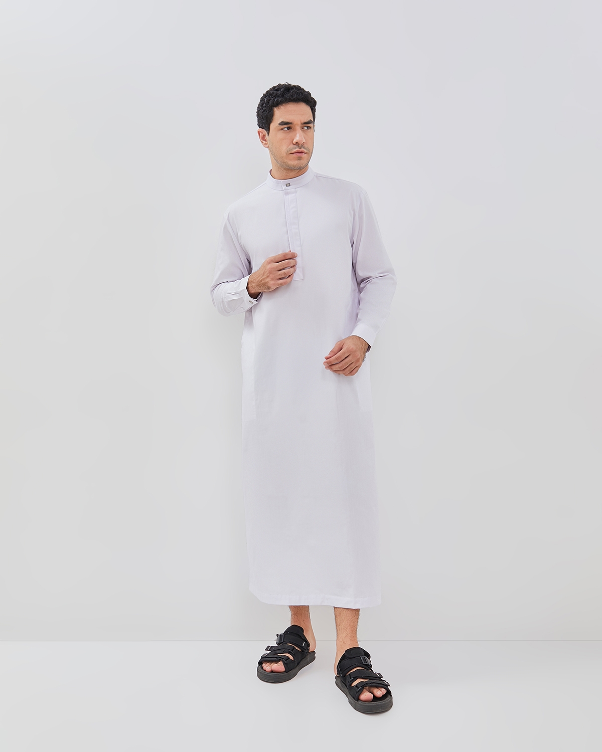 AMK Jubah Gamis Pria Thobe KK Punjab L/s White 1