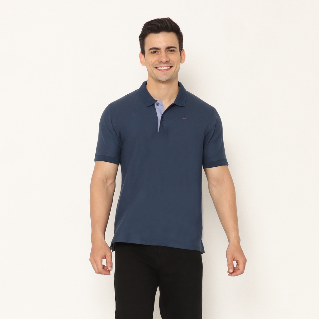 AMK Polo Shirt Pria PS Pigeon Navy