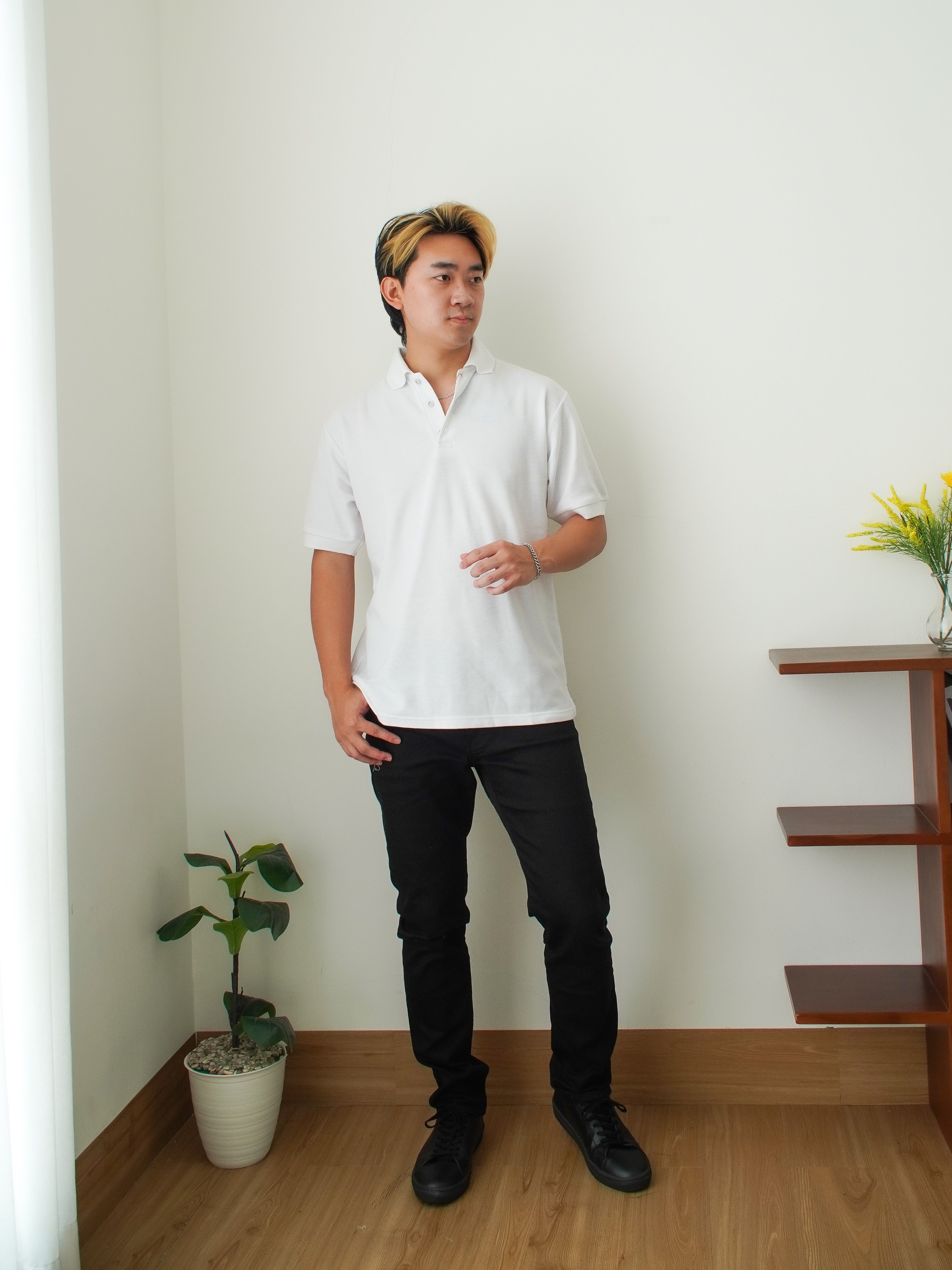 Andre Michel Polo Shirt Polos Lengan Pendek Putih