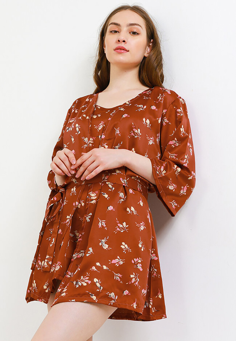 Anne Wintours Kimono Satin Silk Set Daster Tanktop