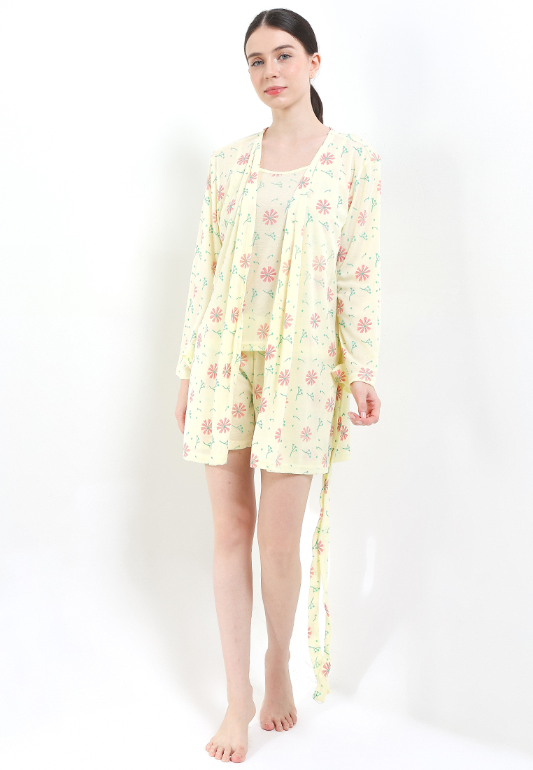 Anne Wintours Kimono Sexy Seksi Rib Tanktop Hot Pants Sleepwear