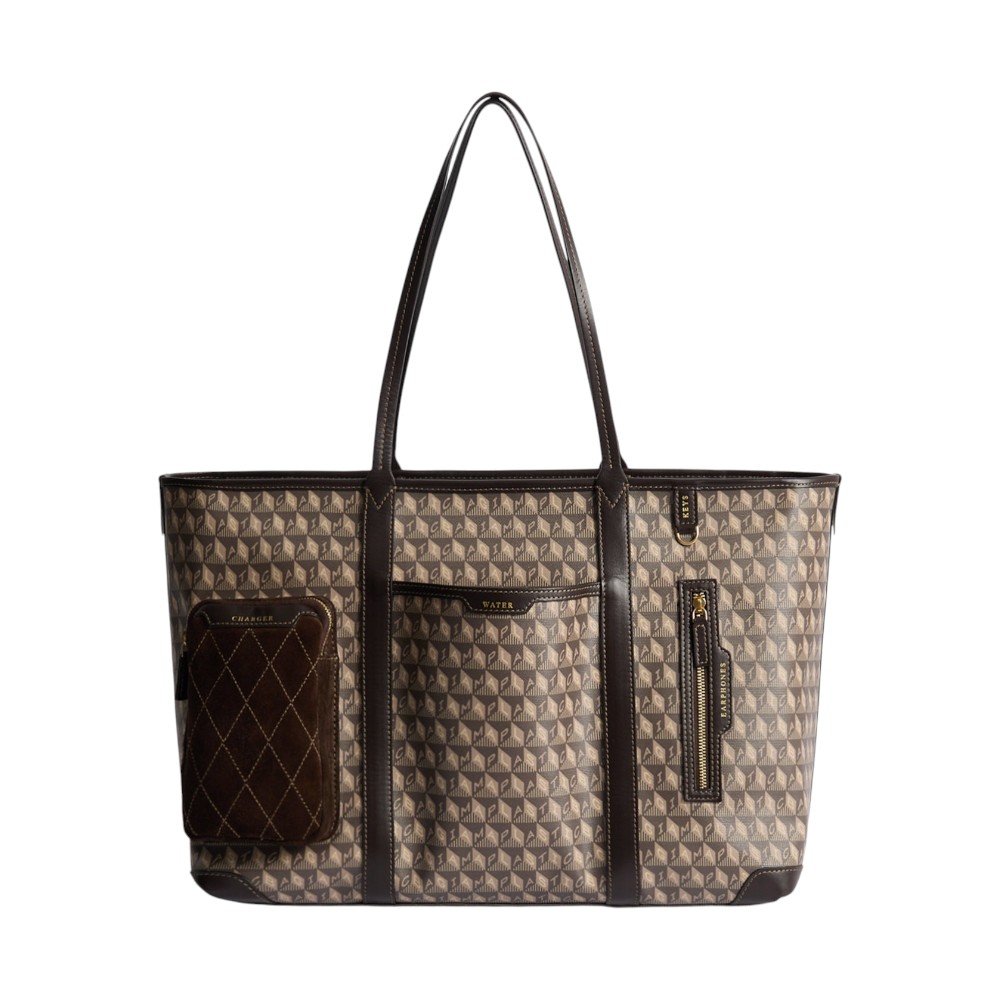 Anya Hindmarch I Am A Plastic Bag In-Flight Tote Recycled Coated Canvas Truffle