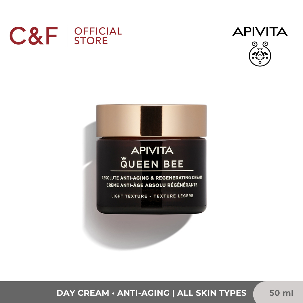 Apivita Queen Bee Absolute Anti-Aging & Regenerating Cream Light Texture 50 ml | Krim Anti Aging Tek