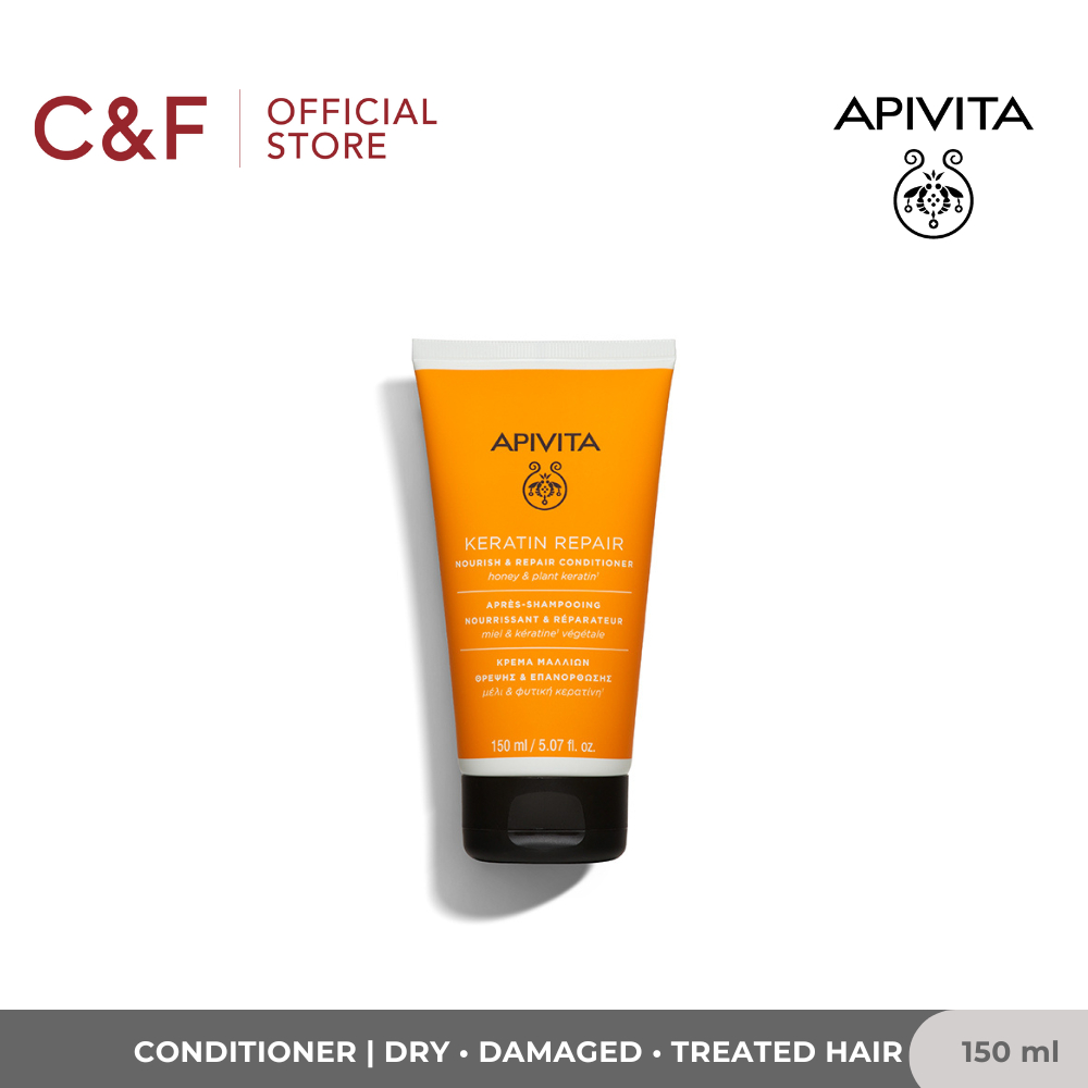 Apivita Keratin Repair Nourish & Repair Conditioner 150 ml | Perawatan Conditioner Rambut Natural No