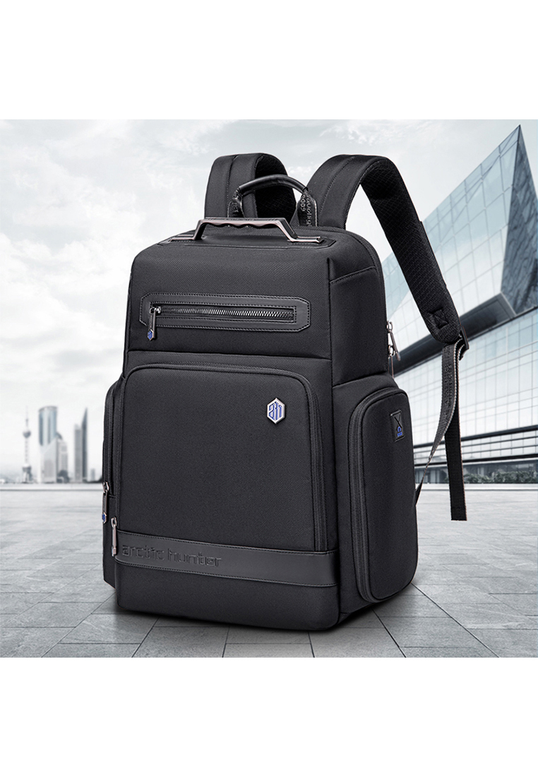 Arctic Hunter B00499 Tas Ransel Backpack Laptop Kerja pria 15.6 Inch - BLACK