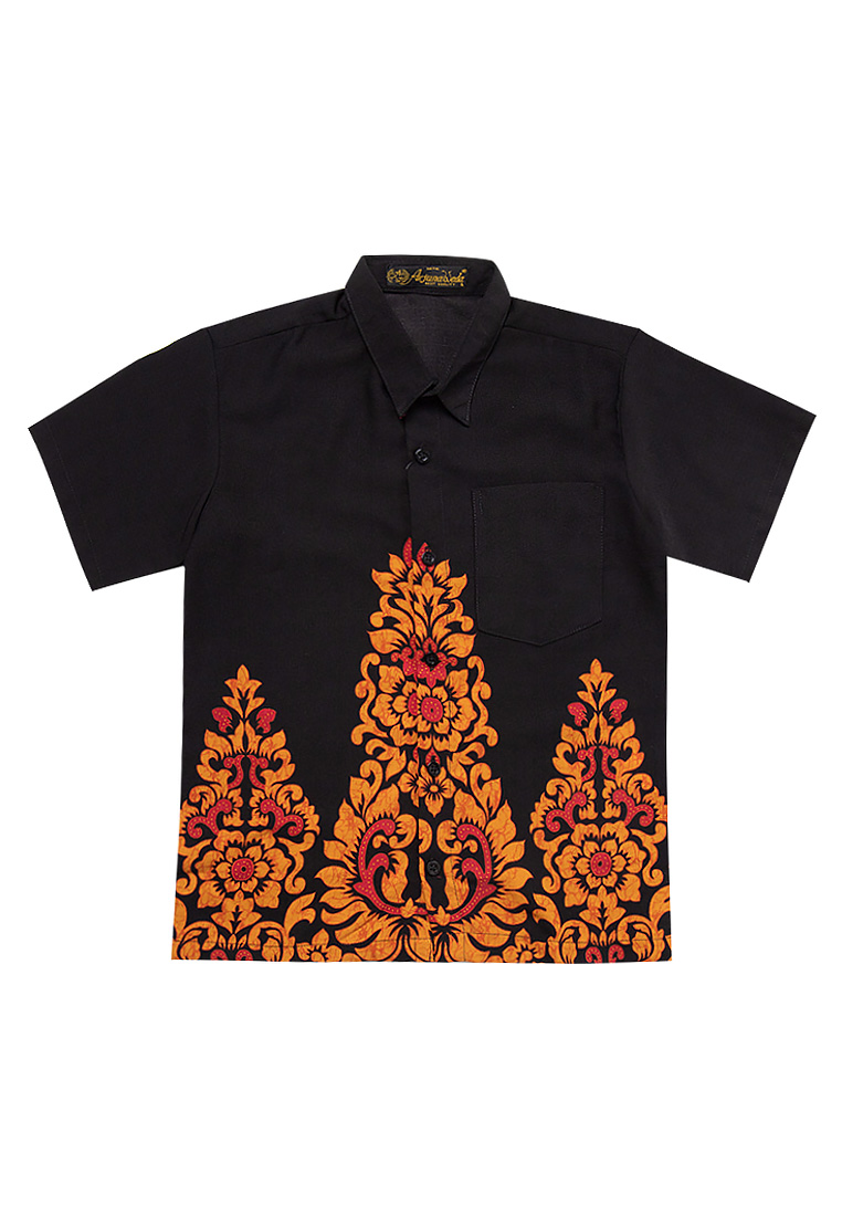 ARJUNA WEDA Hem Batik Daun Ukiran