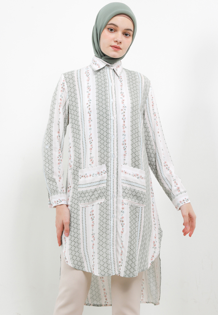 ARJUNA WEDA Tunik Batik Kembang