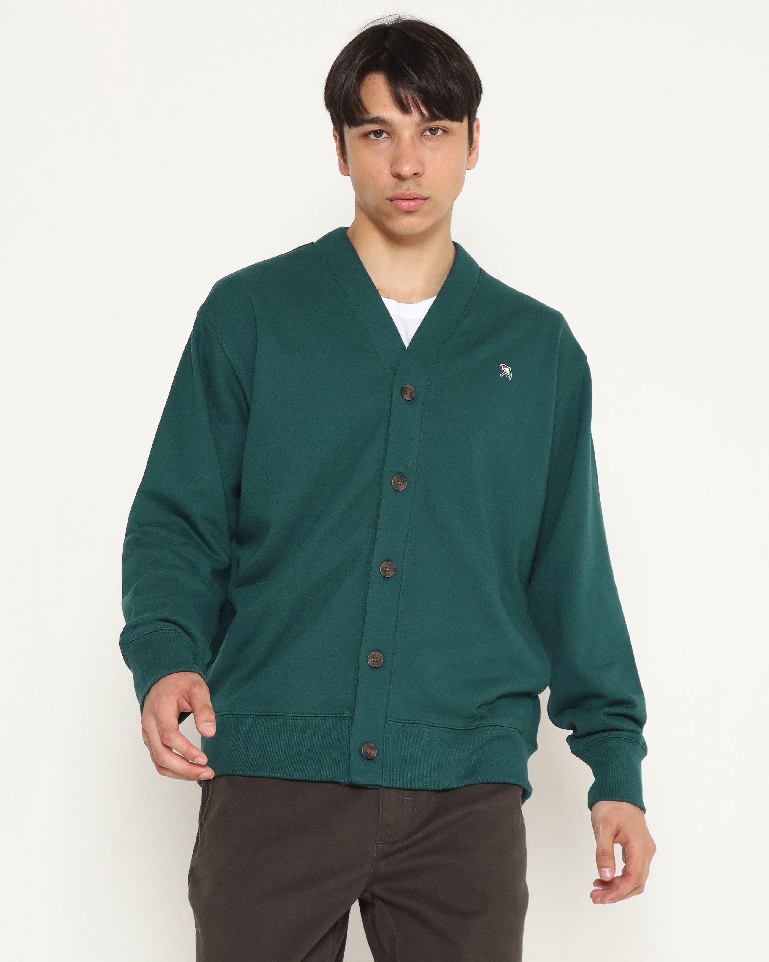 Arnold Palmer MEN'S EMERALD GREEN CARDIGAN