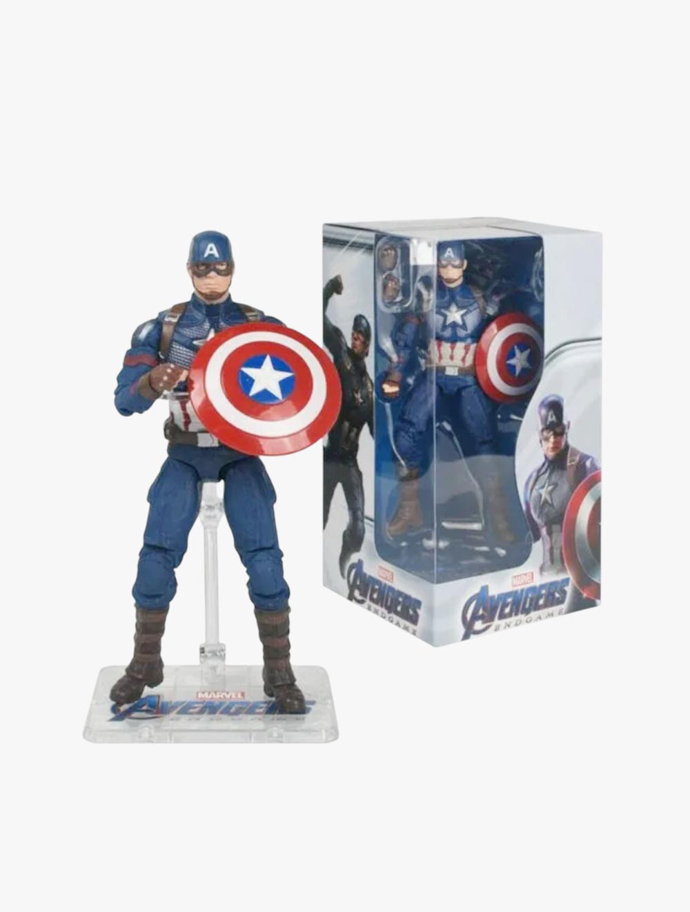 Avengers Marvel ZD Toys New Captain America with Plastic Holder - ZDT1904-01