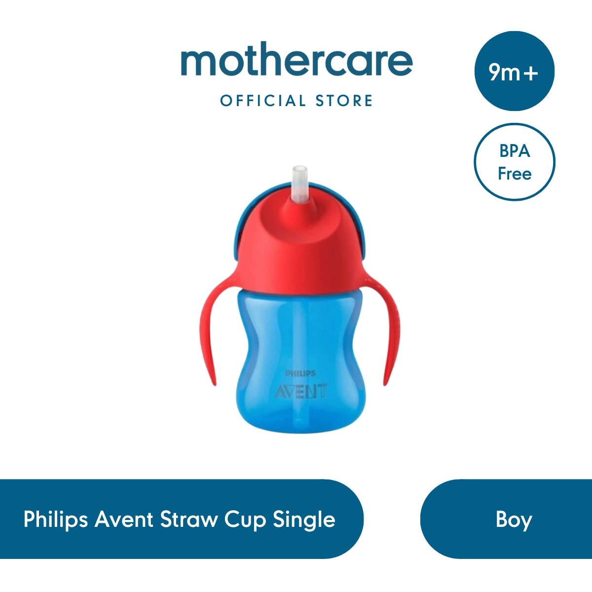 Avent Philips Avent Straw Cup Single 200ml Boy - Botol Minum Bayi Dengan Sedotan BPA Free | SCF796/0