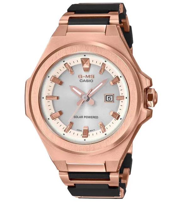 Baby-G Jam Tangan Wanita Casio Baby-G MSG Series MSG-S500CG-1ADR Tough Solar Silver Dial Resin Compo