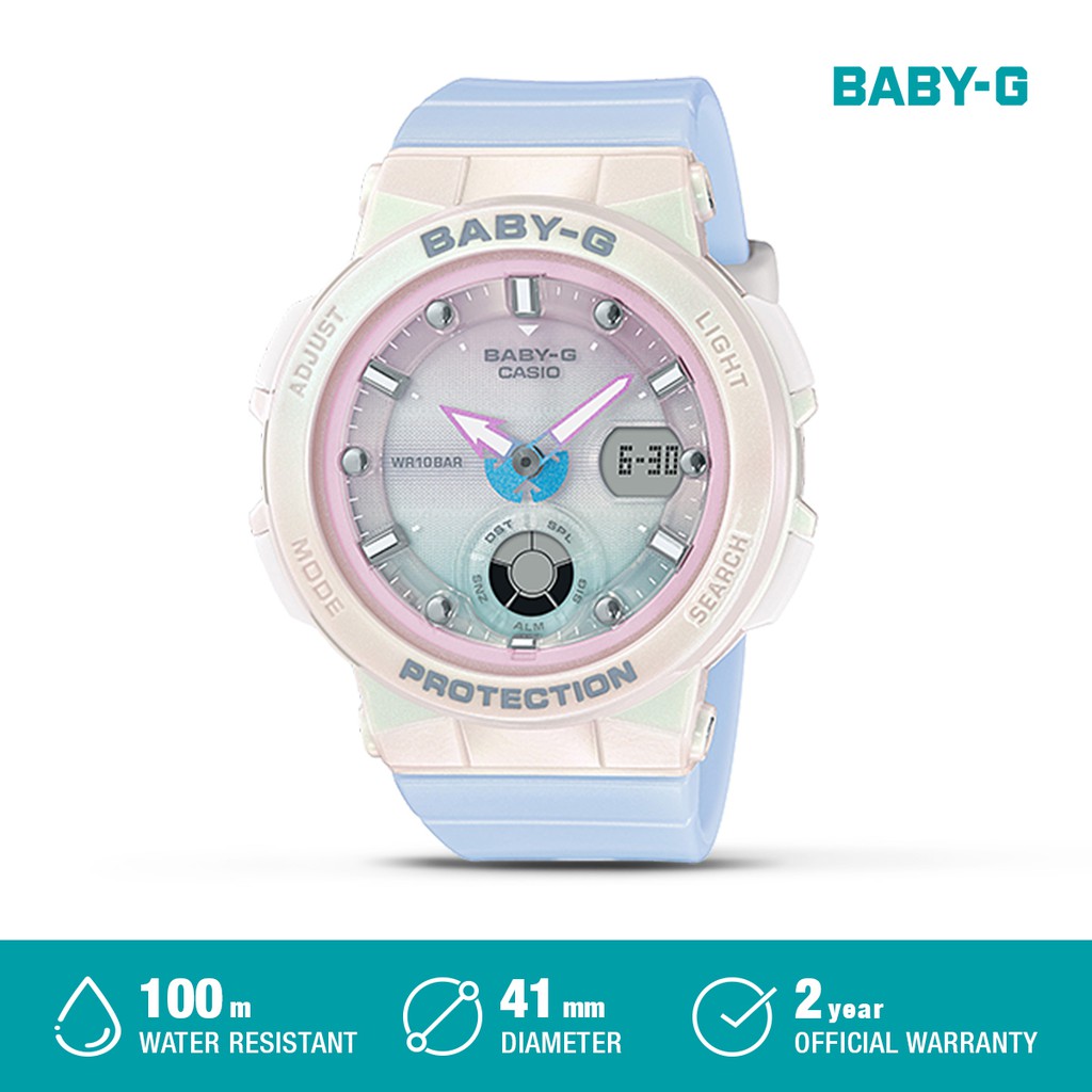 Baby-G Casio Baby-G Neon Illuminator Original BGA-250-7A3DR Jam Tangan Wanita Waterproof