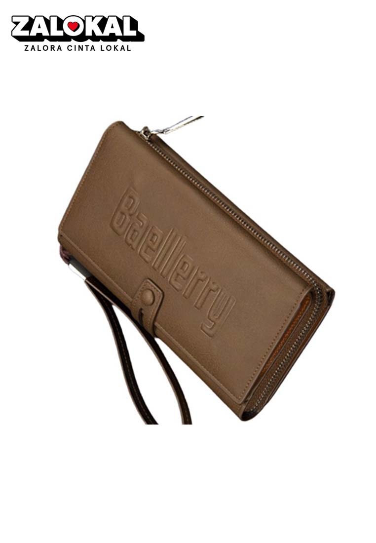 Baellerry Dompet Pria Wanita Panjang Bahan Kulit PU Leather