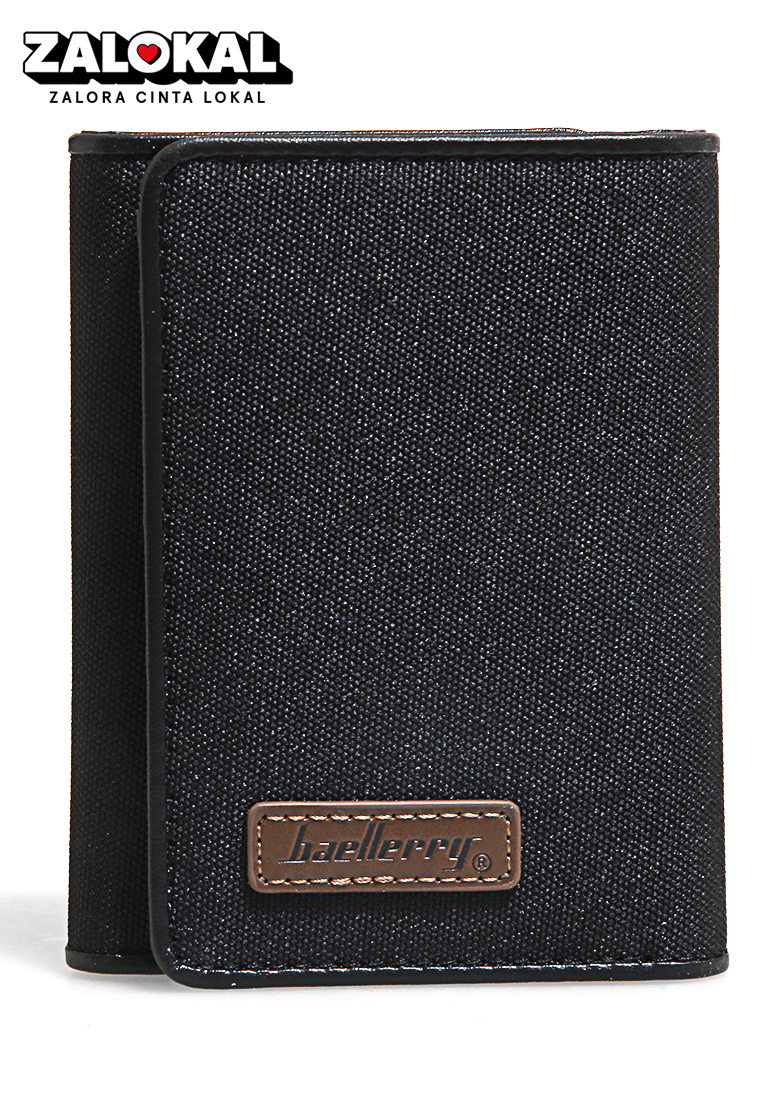 Baellerry Mini Wallet Dompet Pria Model Lipat Many Slot Material Leather ORIGINAL