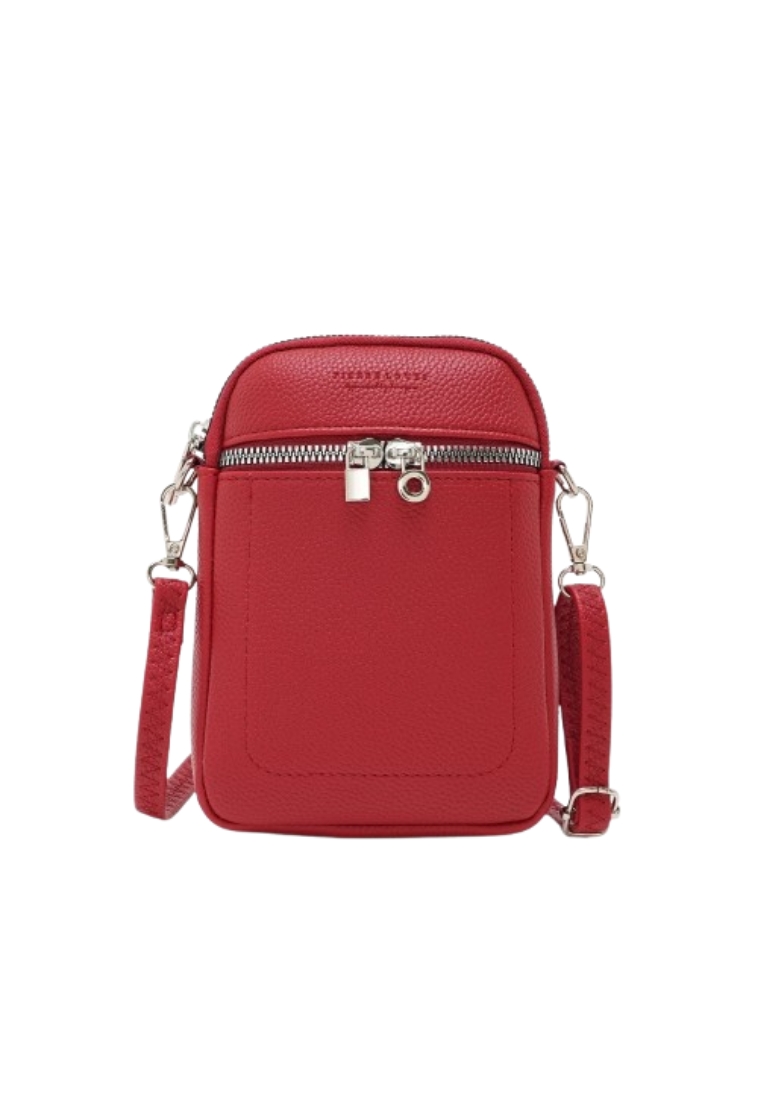 Baellerry Tas Selempang Wanita PIERRE LOUES Ranie Bag Sling Bag PU Leather Premium ORIGINAL - Red