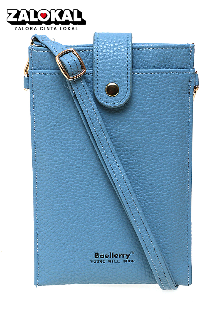 Baellerry Tas Selempang Wanita Sling Bag Mini Design Dompet Tipis Multifungsi Material Leather Kulit