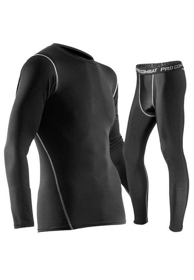 Baellerry Manset Olahraga Pakaian Pria Baju Celana Size XL Material Spandex ORIGINAL