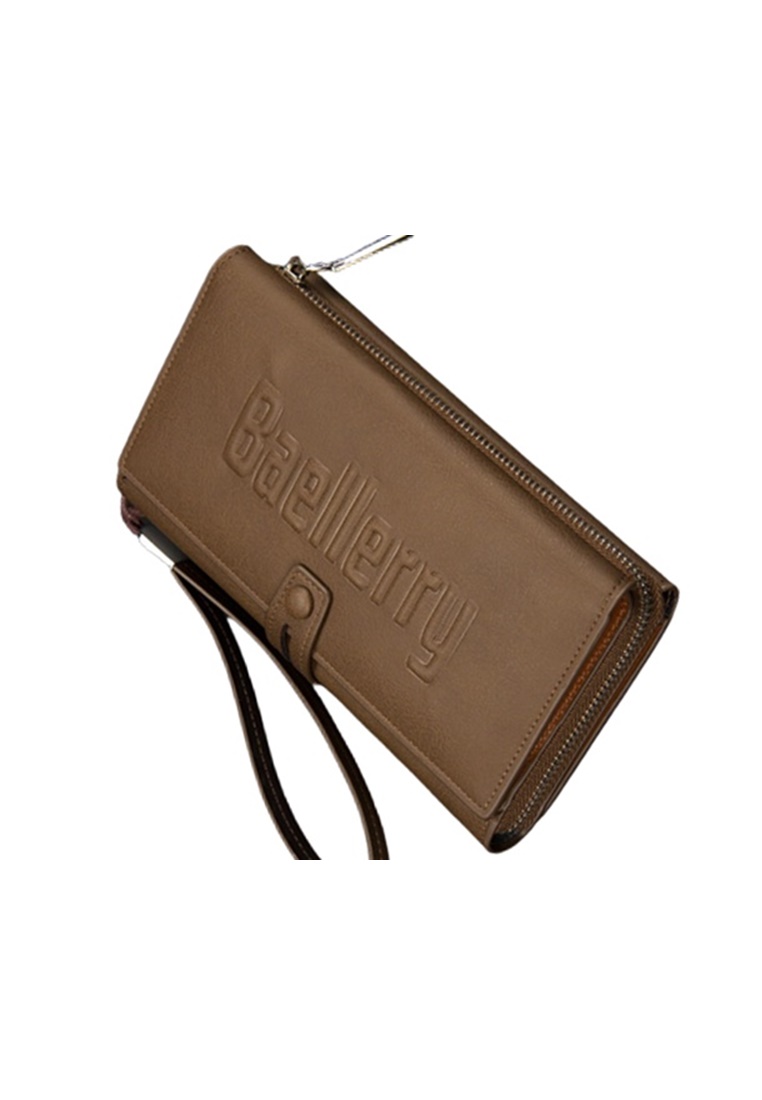 Baellerry Dompet Pria Wanita Panjang Bahan Kulit PU Leather