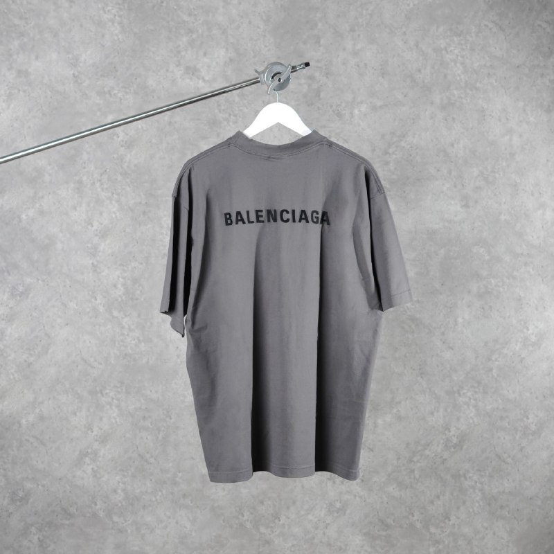 BALENCIAGA Kaos BALENCIAGA TEXT BACK BLACK SMOKE GREY TSHIRT 100% ORIGINAL