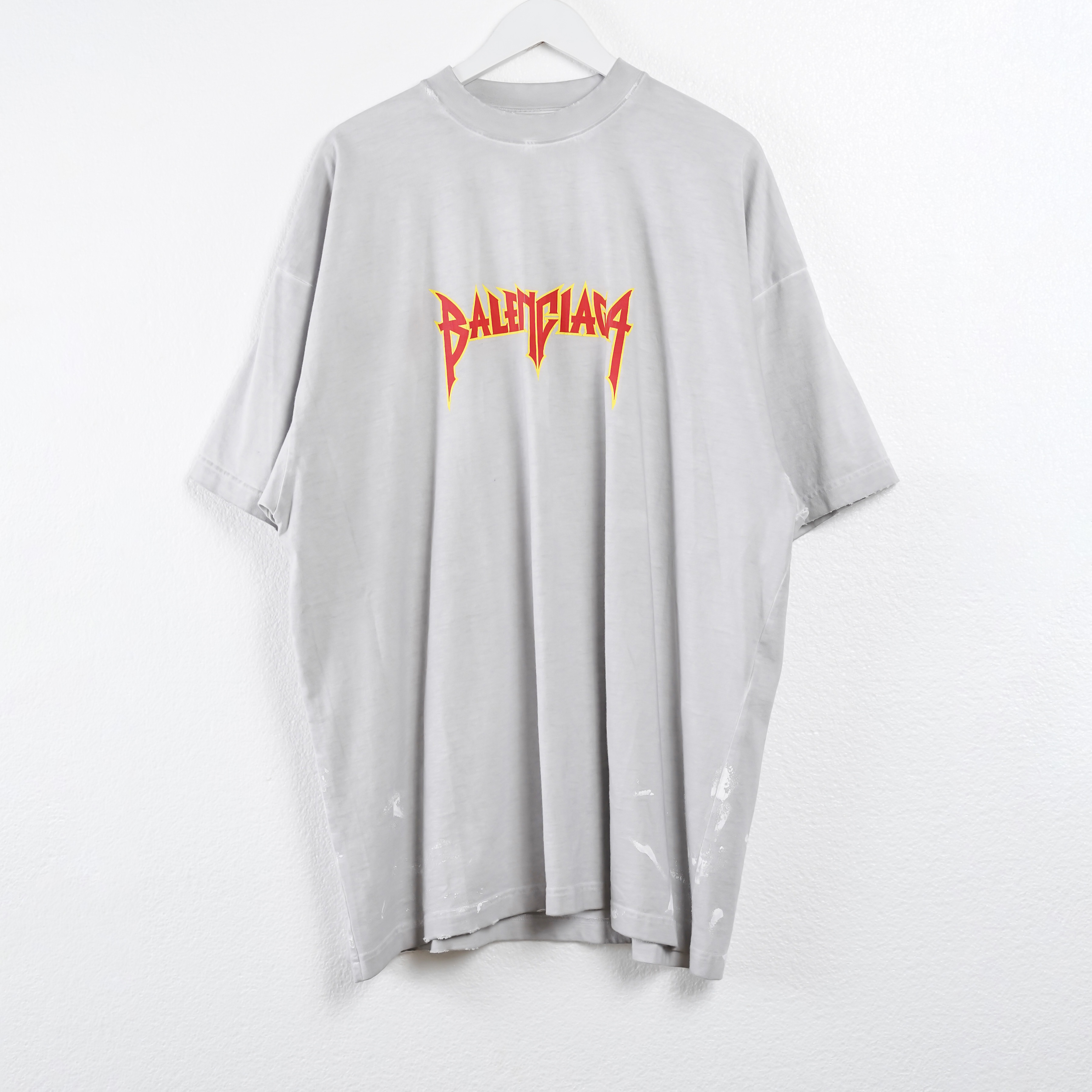 Balenciaga Kaos BALENCIAGA BOXING LOGO RED GREY TSHIRT 100% ORIGINAL